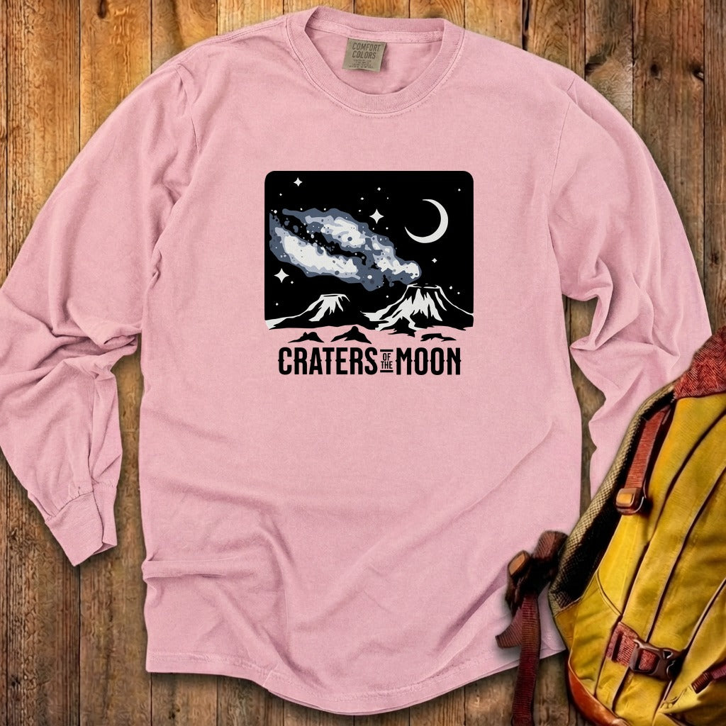 Craters of the Moon at Night Cotton Long Sleeve