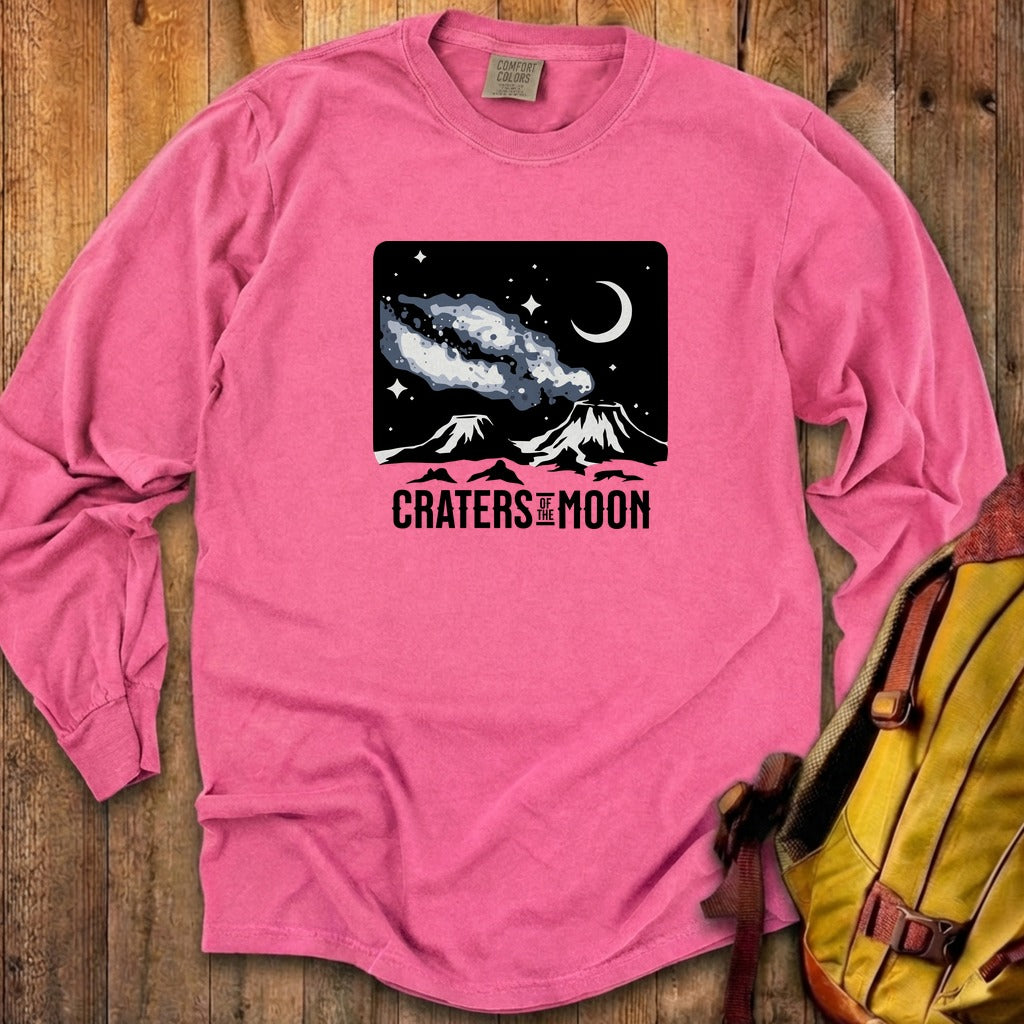 Craters of the Moon at Night Cotton Long Sleeve