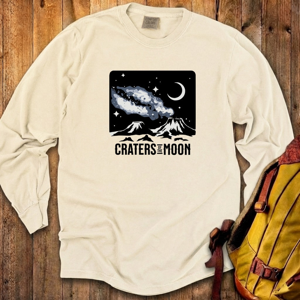 Craters of the Moon at Night Cotton Long Sleeve