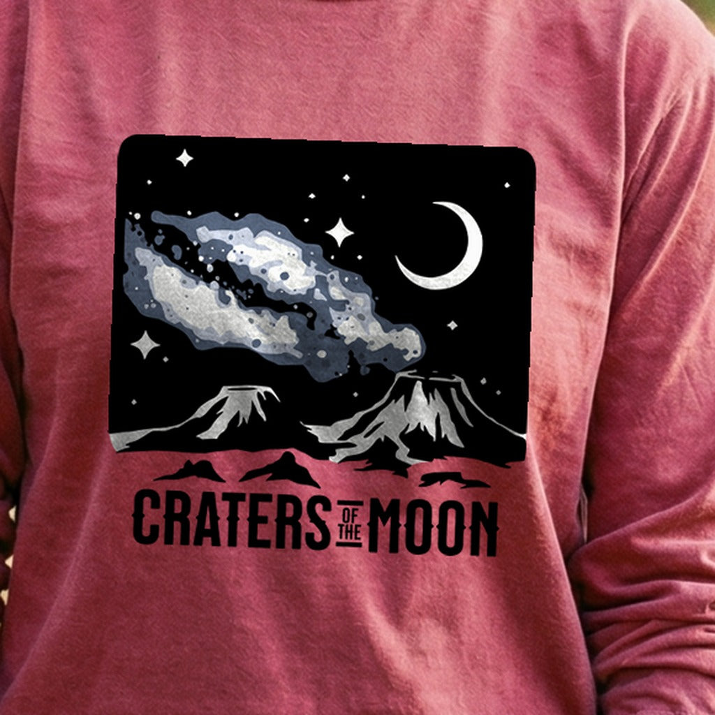 Craters of the Moon at Night Cotton Long Sleeve