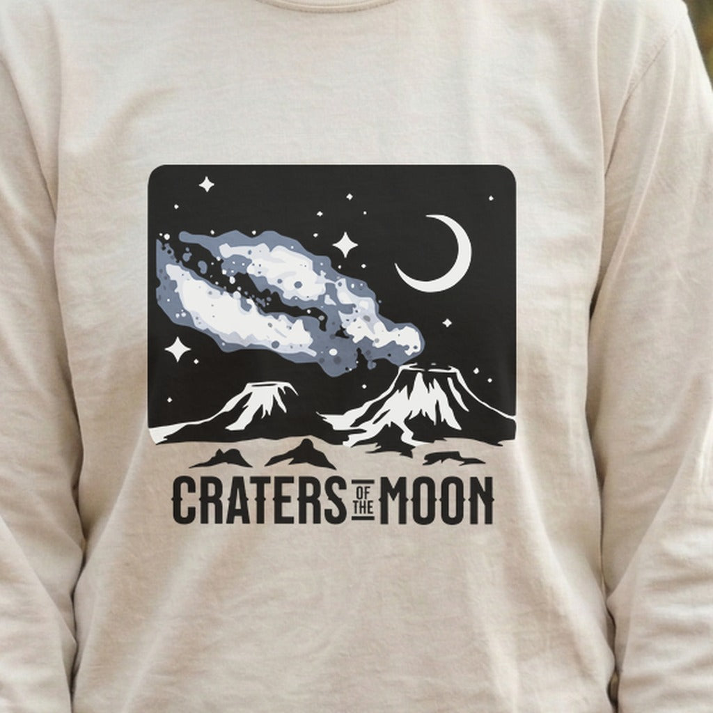 Craters of the Moon at Night Cotton Long Sleeve