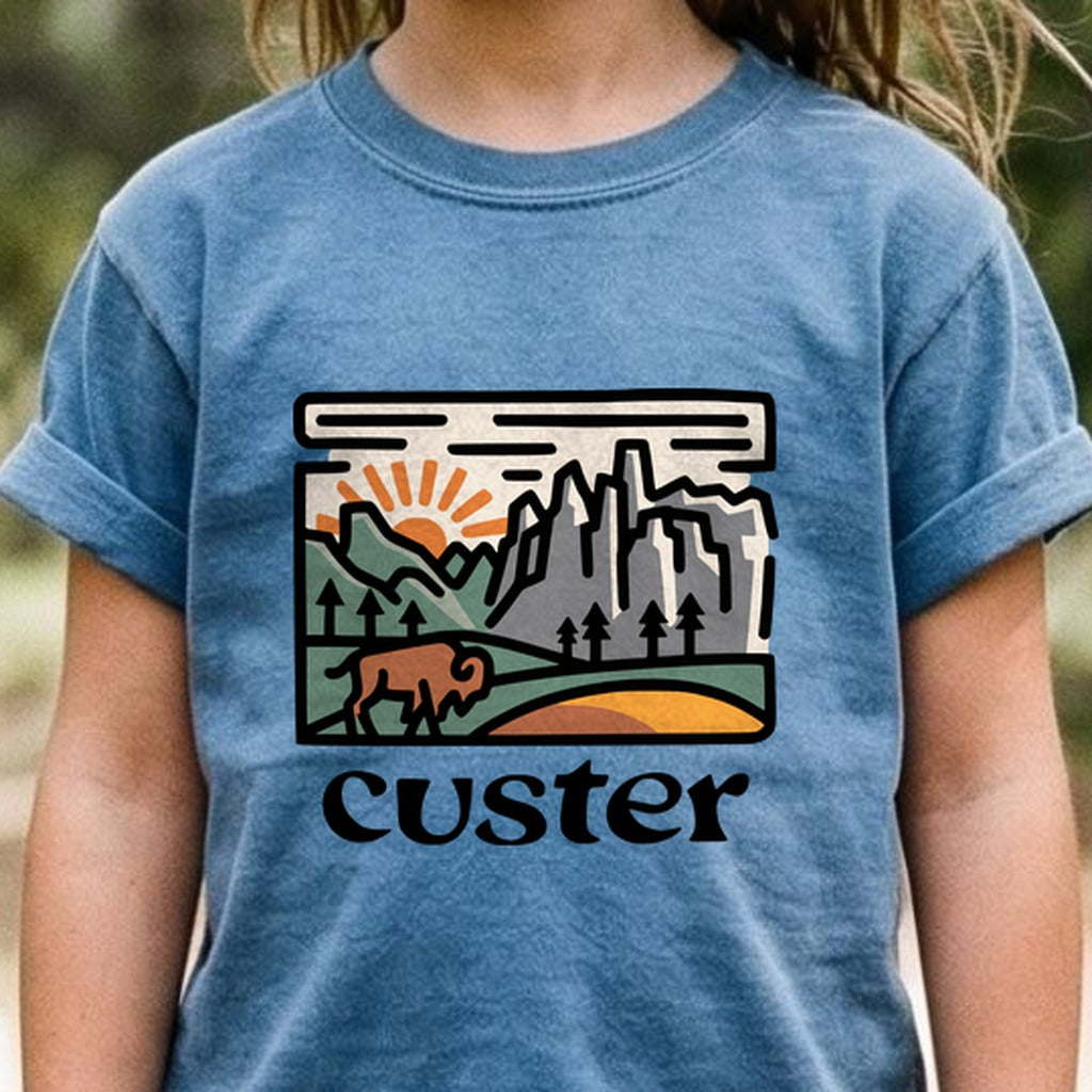 Custer State Park Kids Cotton T-Shirt