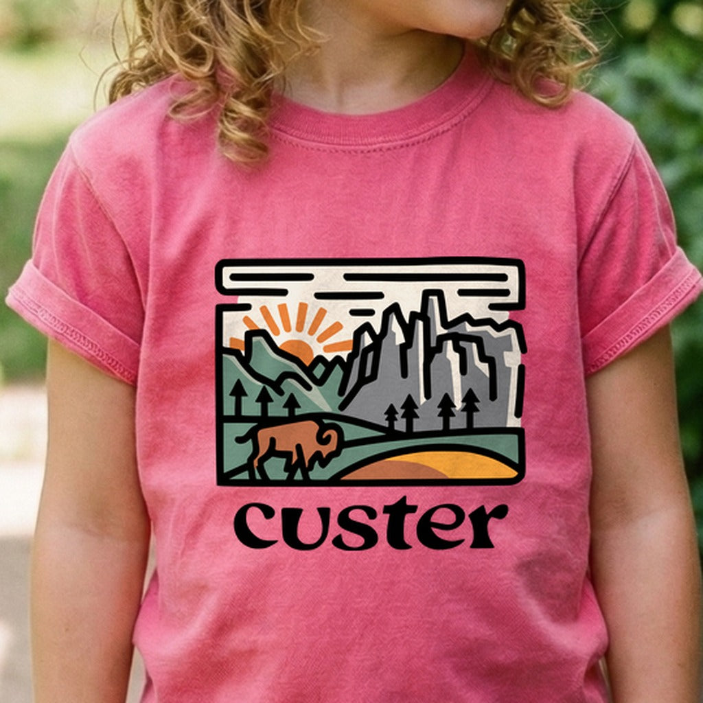 Custer State Park Kids Cotton T-Shirt