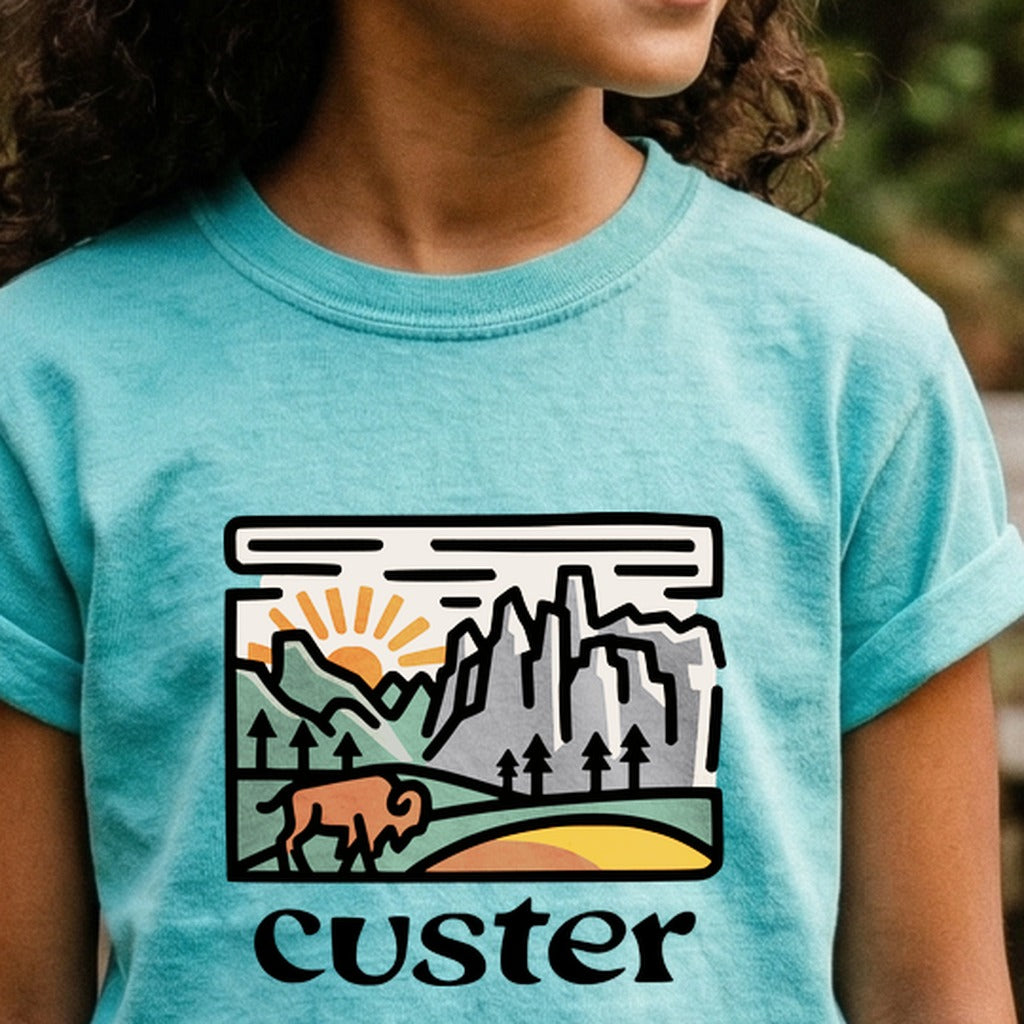 Custer State Park Kids Cotton T-Shirt