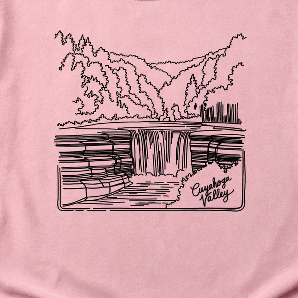 Cuyahoga Valley Line Drawing Cotton T-Shirt