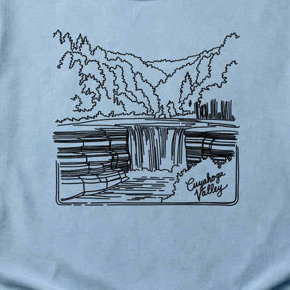Cuyahoga Valley Line Drawing Cotton T-Shirt