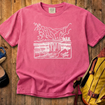 Cuyahoga Valley Line Drawing Cotton T-Shirt