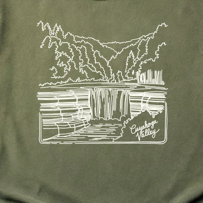 Cuyahoga Valley Line Drawing Cotton T-Shirt