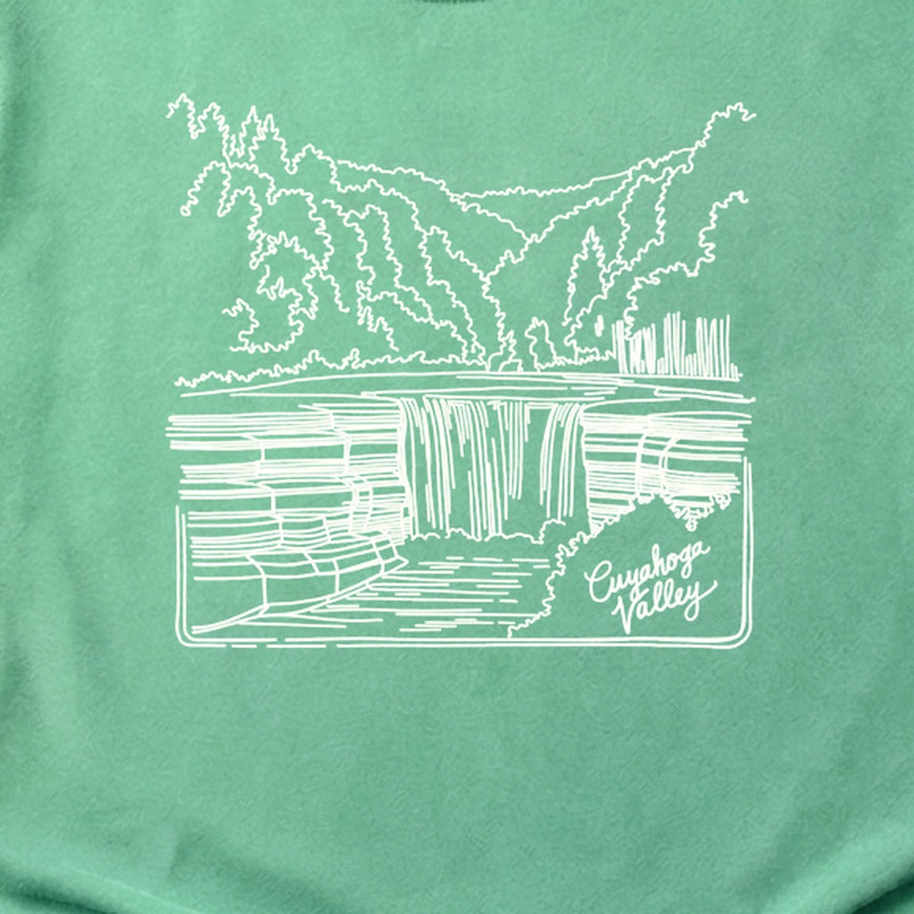 Cuyahoga Valley Line Drawing Cotton T-Shirt