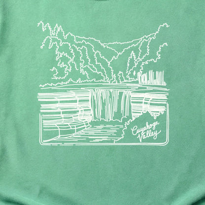 Cuyahoga Valley Line Drawing Cotton T-Shirt