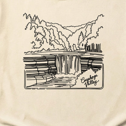 Cuyahoga Valley Line Drawing Cotton T-Shirt