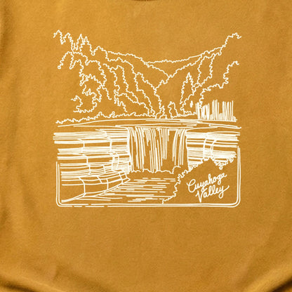 Cuyahoga Valley Line Drawing Cotton T-Shirt