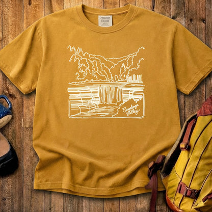 Cuyahoga Valley Line Drawing Cotton T-Shirt