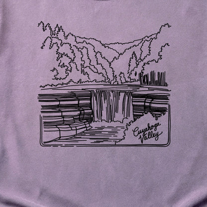 Cuyahoga Valley Line Drawing Cotton T-Shirt