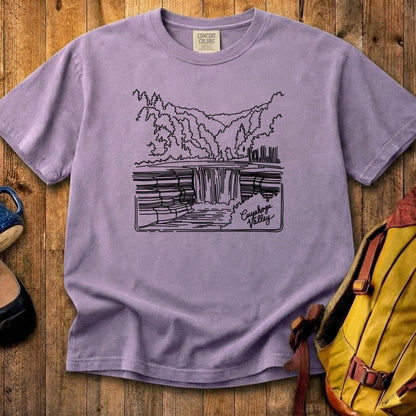 Cuyahoga Valley Line Drawing Cotton T-Shirt