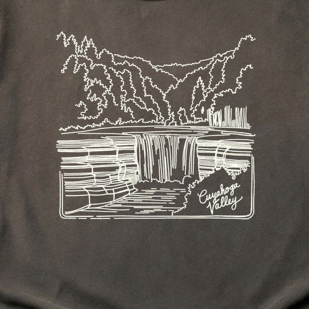 Cuyahoga Valley Line Drawing Cotton T-Shirt