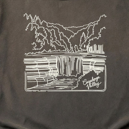 Cuyahoga Valley Line Drawing Cotton T-Shirt