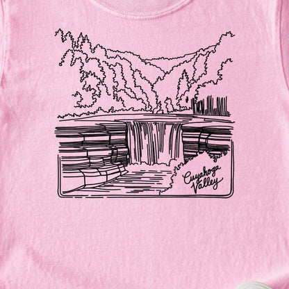 Cuyahoga Valley Line Drawing Kids Cotton T-Shirt