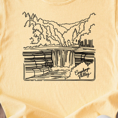 Cuyahoga Valley Line Drawing Kids Cotton T-Shirt