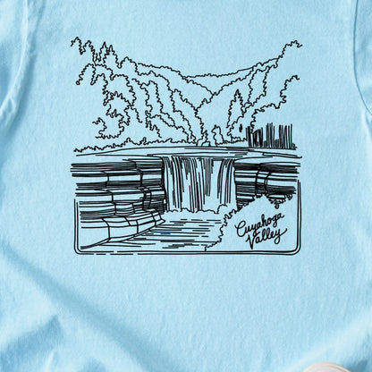 Cuyahoga Valley Line Drawing Kids Cotton T-Shirt