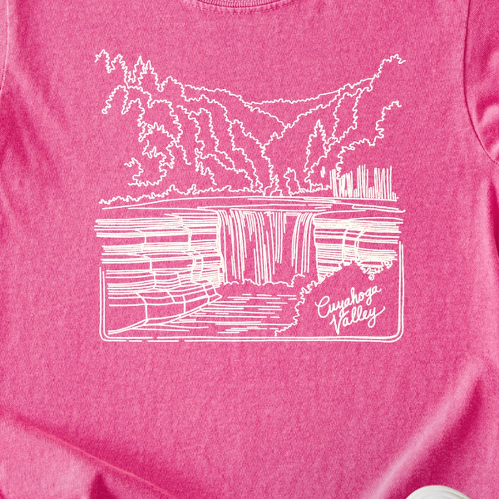 Cuyahoga Valley Line Drawing Kids Cotton T-Shirt