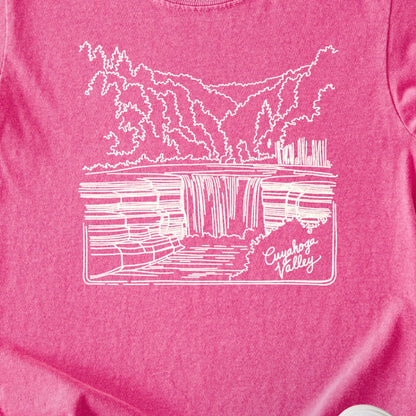 Cuyahoga Valley Line Drawing Kids Cotton T-Shirt
