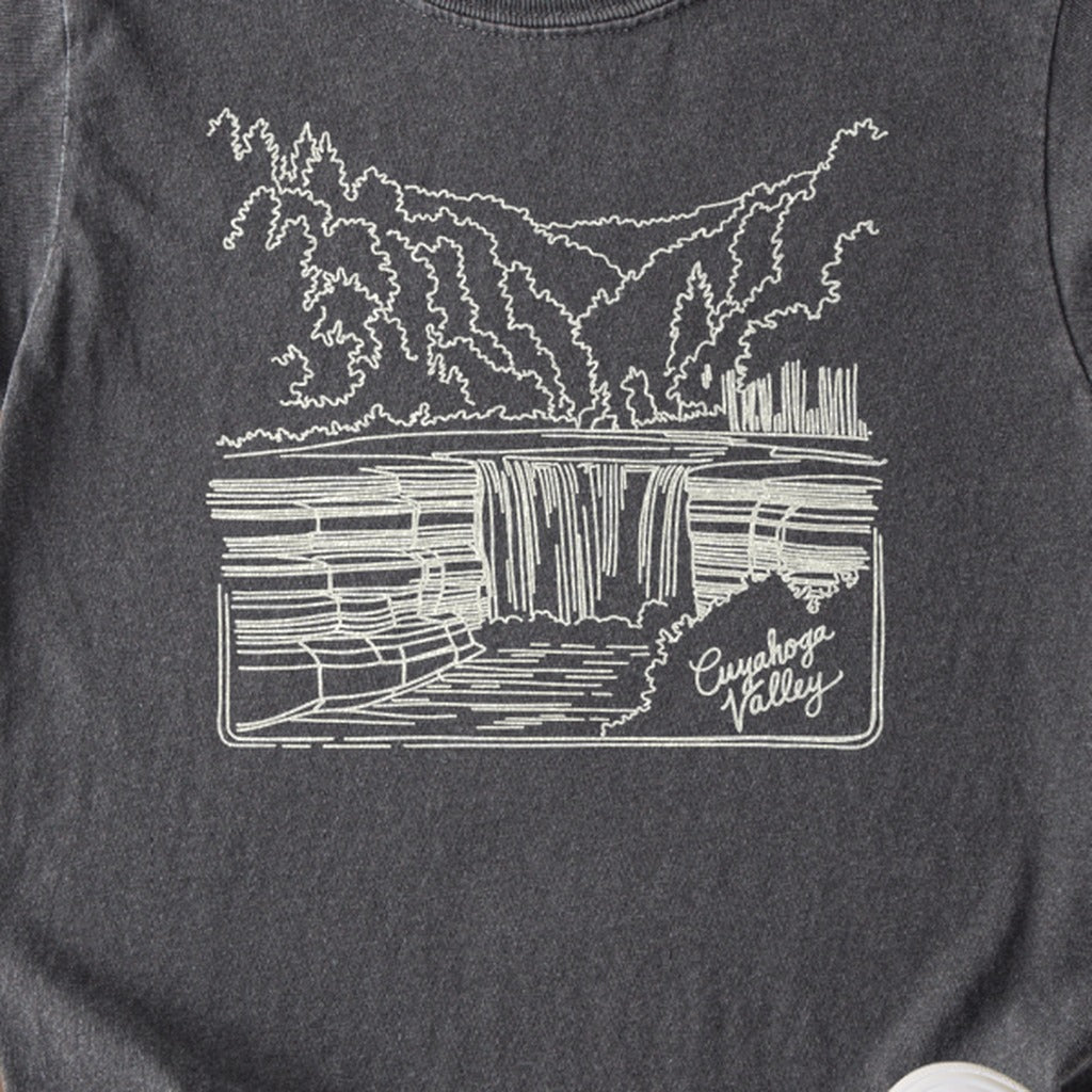 Cuyahoga Valley Line Drawing Kids Cotton T-Shirt