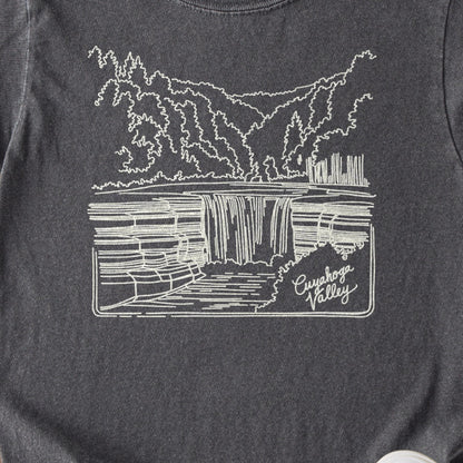 Cuyahoga Valley Line Drawing Kids Cotton T-Shirt