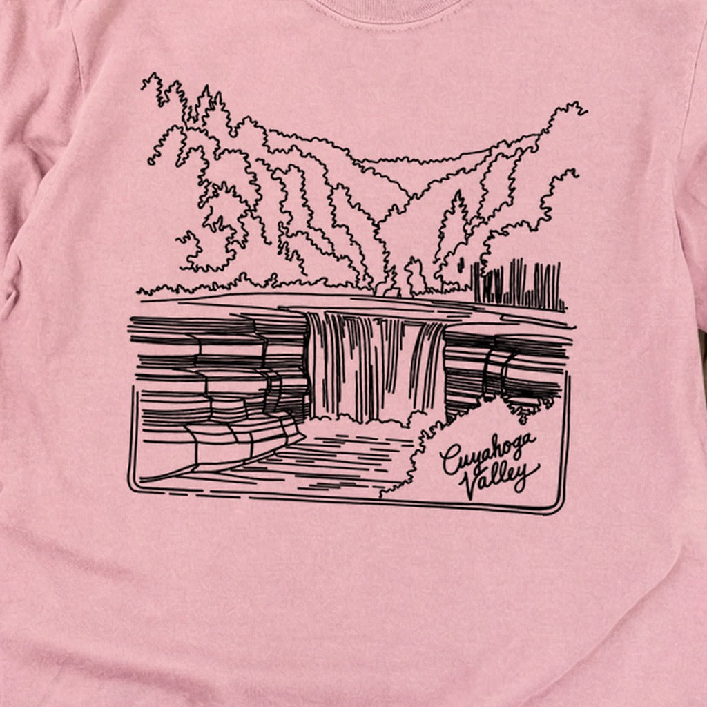 Cuyahoga Valley Line Drawing Cotton Long Sleeve