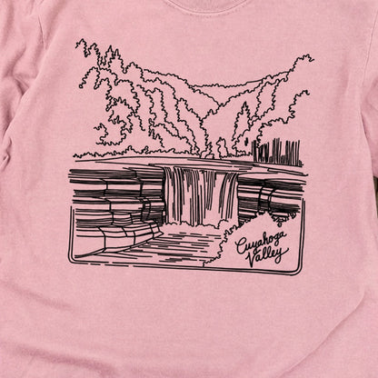 Cuyahoga Valley Line Drawing Cotton Long Sleeve