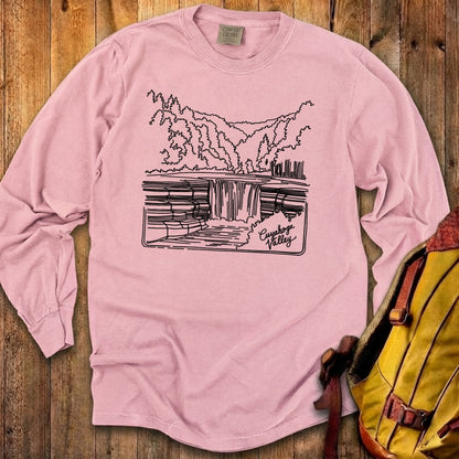 Cuyahoga Valley Line Drawing Cotton Long Sleeve