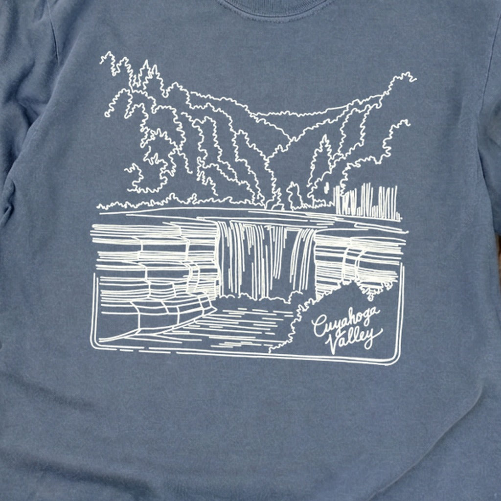 Cuyahoga Valley Line Drawing Cotton Long Sleeve