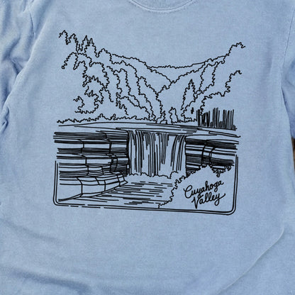 Cuyahoga Valley Line Drawing Cotton Long Sleeve