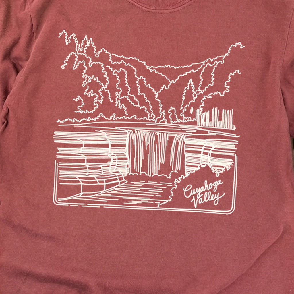 Cuyahoga Valley Line Drawing Cotton Long Sleeve