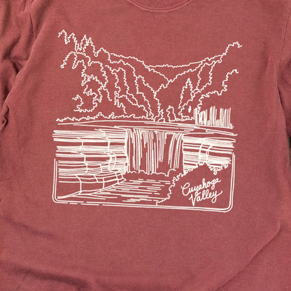Cuyahoga Valley Line Drawing Cotton Long Sleeve