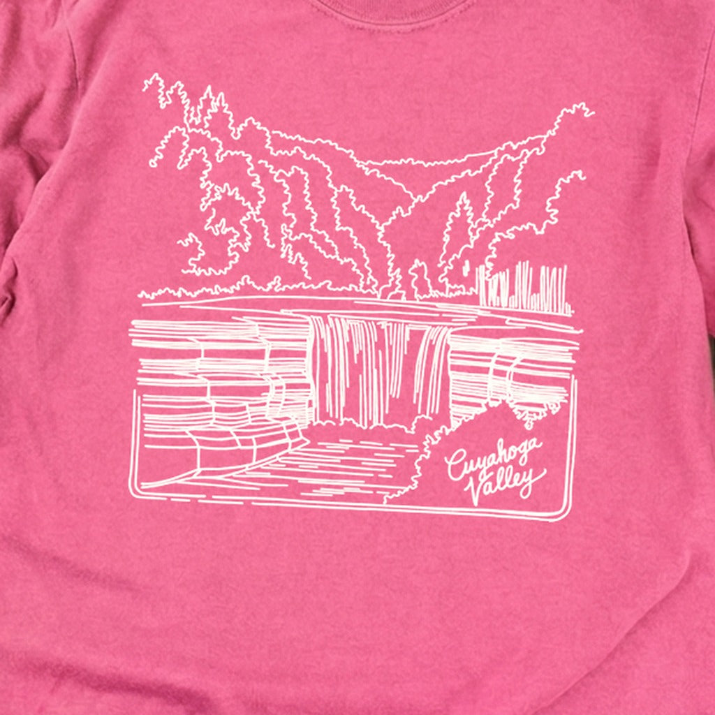 Cuyahoga Valley Line Drawing Cotton Long Sleeve