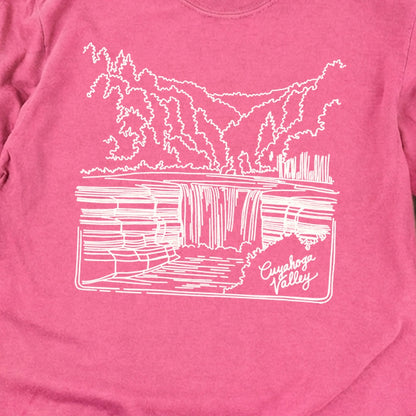 Cuyahoga Valley Line Drawing Cotton Long Sleeve