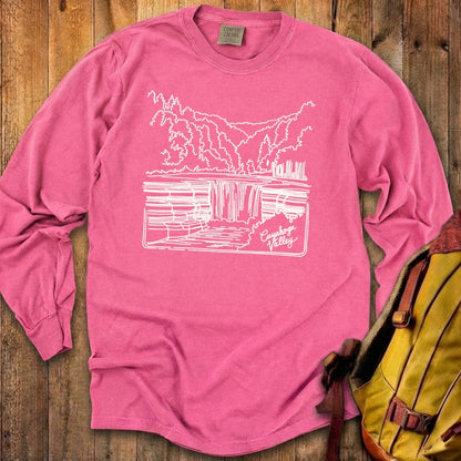 Cuyahoga Valley Line Drawing Cotton Long Sleeve