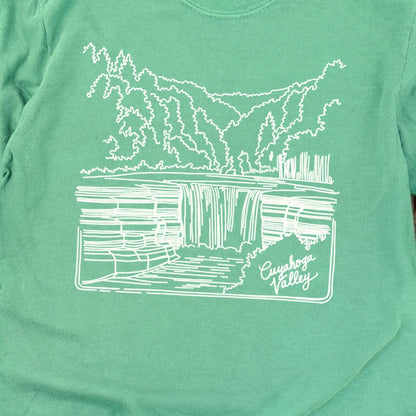 Cuyahoga Valley Line Drawing Cotton Long Sleeve