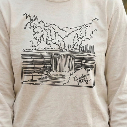 Cuyahoga Valley Line Drawing Cotton Long Sleeve