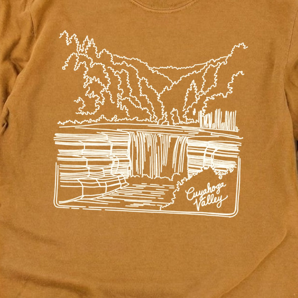 Cuyahoga Valley Line Drawing Cotton Long Sleeve