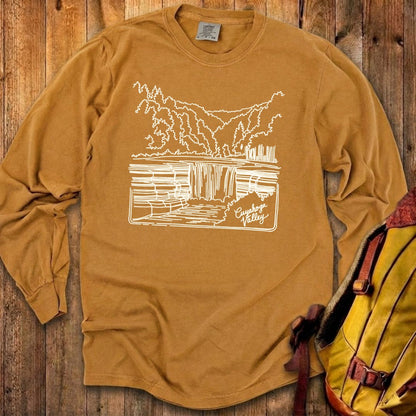 Cuyahoga Valley Line Drawing Cotton Long Sleeve