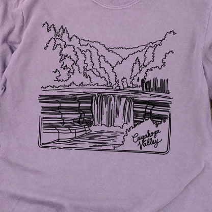 Cuyahoga Valley Line Drawing Cotton Long Sleeve