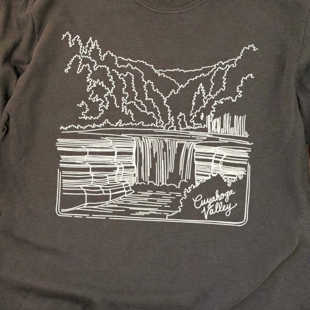 Cuyahoga Valley Line Drawing Cotton Long Sleeve