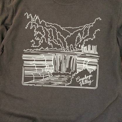 Cuyahoga Valley Line Drawing Cotton Long Sleeve