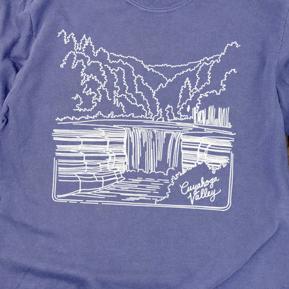 Cuyahoga Valley Line Drawing Cotton Long Sleeve