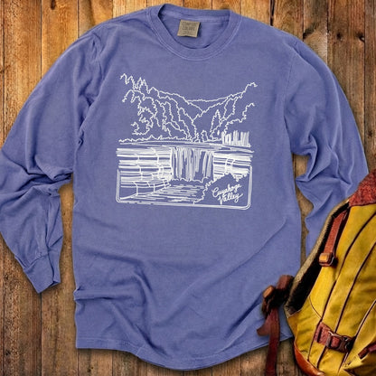 Cuyahoga Valley Line Drawing Cotton Long Sleeve