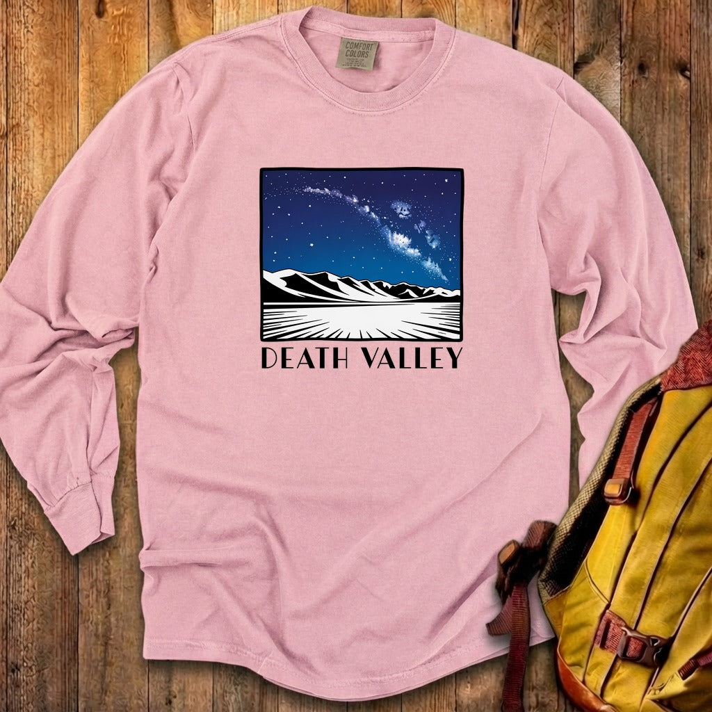 Death Valley National Park at Night Cotton Long Sleeve