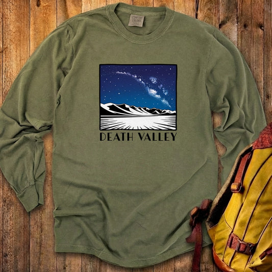 Death Valley National Park at Night Cotton Long Sleeve