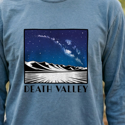 Death Valley National Park at Night Cotton Long Sleeve